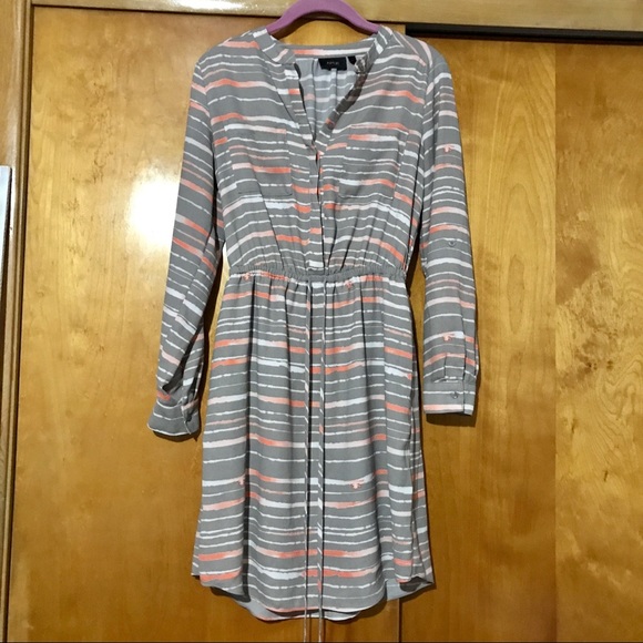 Apt 9 Gray & Peach Dress - Picture 3 of 3